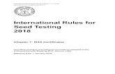 Règles Internationales 2018...Chapitre 1 : Les Bulletins ISTA International Rules for Seed Testing 2018 Including changes and editorial corrections adopted at the Ordinary General
