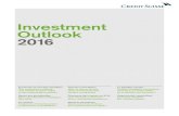 Investment Outlook 2016 - Credit Suisse...Investment Outlook 2016 Economie et marchés mondiaux Une croissance modeste, une inflation toujours faible et des rendements modérés Revue