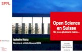 20 ans de Couperin - Open Science en Suisse...•Stratégie nationale du programme approuvée en avril 2014. (Lien) •Le «White Paper» détermine la stratégie de mise en œuvre