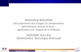 Workshop MIG2004Extraction de réseau routier Images aériennes ou satellite. DGA/DCE/CTA/DT/GIP MIG2004 Diapositive 25/41 Constatation. DGA/DCE/CTA/DT/GIP MIG2004 Diapositive 26/41