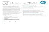 Imprimante tout-en-un HP DeskJetFiche technique Imprimante tout-en-un HP DeskJet 2722 Recherchez la simplicité De nouvelles fonctions très simples d’utilisation qui viennent s’ajouter