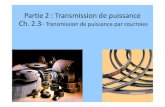 Partie 2 : Transmission de puissance Ch. 2.3- Transmission de …gr-ea.weebly.com/uploads/2/2/4/0/22402368/transmission... · 2018. 9. 9. · Les courroies plates - transmission de
