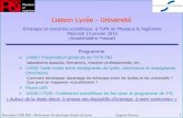 Liaison Lycée - Université - ac-strasbourg.fr · 2015. 1. 20. · • Laboratoire associés – Institut Charles Sadron (ICS) 34 Ch, 16 ... , 53 doctorants – Institut Pluridisciplinaire