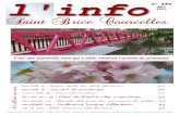 l'info - St Brice Courcelles · 2013. 4. 29. · associations de la commune (atelier chorégraphique et danse folk) seront responsables de la tenue de la buvette et de l’ani-mation