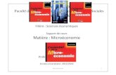 Support de cours Matière : Microéconomie · 2019. 10. 31. · Université IBN ZOHR Faculté des Sciences Juridiques, Economiques et Sociales Centre universitaire de Guelmim Filière