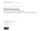 Front Load Washer Laveuse à Chargement Frontal · PDF file 2020. 6. 11. · Kenmore ® Front Load Washer Laveuse à Chargement Frontal Use & Care Guide Guide d’utilisation et d’entretien