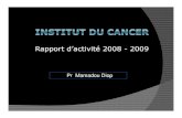 Rapport d’activité2008 -2009ACTIVITES DE SOINS • 462 patients - 215 cancers du col 46,5 % CHIRURGIE - 144 cancers du sein - Autres : digestifs, parties molles, cutanés …