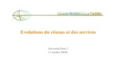 Université Paris 2 13 octobre 20056 - Evolutions Backbone et services.pdfLes échanges avec Renater 110 Mbit/s -> 150 Mbit/s = 40% augmentation de trafic – On constate aussi un
