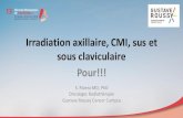 Irradiation axillaire, CMI, sus et sous claviculaire Pour!!!...Oncologie Radiothérapie Gustave Roussy Cancer Campus. Pour l’irradiation chez les N+ • En cas de traitement conservateur:
