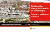 Collaboration interprofessionnelle en cancérologie · 2017. 12. 21. · 1. Identifier les pratiques qui peuvent améliorer: Le travail en réseau; La prévention et la promotion;