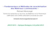 Fondamentaux et Méthodes de caractérisation des Matériaux Luminescentscmdo.cnrs.fr/IMG/pdf/1_Moncorge_Tutoriel_JNCO_2015Part1.pdf · 2016. 4. 4. · des Matériaux Luminescents