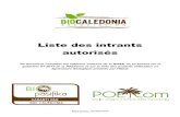 Liste des intrants autorisés - labelbiopasifikalabelbiopasifika.nc/wp-content/uploads/2020/09/BIO_CER... · 2020. 9. 3. · thrips sur maraîchage NOAB DE SANGOSSE Naturalure Attractif