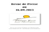 Revue de Presse au - Philippe Bovet...2013/09/16  · dans le cadre du Festival de Jazz, à Montreux. L'édition 2012, qui comprenait 1072 crus, inscrits dans dix catégories, a récompensé