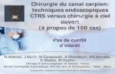 Chirurgie du canal carpien: techniques endoscopiques · 2012. 4. 24. · Chirurgie du canal carpien: techniques endoscopiques CTRS versus chirurgie à ciel ouvert (à propos de 100