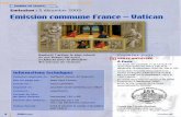 5 décembre 2005 Emission commune France -Uatican Pochette … · 2015. 4. 2. · Conçu par Claude Perchat. Oblitération disponible sur place. Timbre à date 32 mm "Premier Jour".