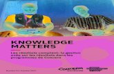 Knowledge matters - Concern Worldwide...des politiques sur la base du nouveau calendrier convenu avec le Comité de planification, suivi et évaluation Rapports contre la politique