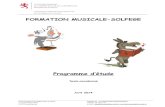 FORMATION MUSICALE-SOLFEGE · 2021. 2. 8. · progressive au niveau du mouvement, des intervalles et des clés). Chant de textes d’un répertoire varié, en respectant l’étendue