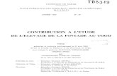 contribution à l'étude de l'élevage de la pintade au Togo...TD83-19 UNIVERSITE DE DAKAR ECOLE INTER-ETATSDES SCIENCES ET MEDECINE VETERINAIRES (E. 1. S. M. V.) ANNEE 1983 NO. 19