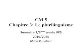 Chapitre 3: Le plurilinguisme CM 5univ.ency-education.com/uploads/1/3/1/0/13102001/ens_fr2... · 2020. 12. 9. · (fait individuel) et diglossie (social); • La diglossie est vécue