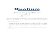 Document de référence 2013 - Quotium...Document de référence 2013 Le présent document de référence a été déposé auprès de l‘Autorité des marchés financiers le 12 juin