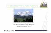 SOUTIEN RÉGIONAL A LA FILIÈRE FORET-BOIS...Jeudi 14 novembre 2013. 2 Les enjeux de la filière bois de Rhône-Alpes 1,6 M ha (2ème région française en surface, 37% de la région),