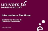 Elections des Conseils de l’Université Paris-Saclay...2019/12/09  · •Pour les collèges 1 (profs & assimilés), 2 (EC, E, C, …) et 3 (usagers), les listes de candidatures