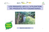 LES RISQUES LIES A L’UTILISATION DE PRODUITS … · 2016. 10. 12. · 2) Les herbicides 3) Les produits de défense contre les invertébrés et vertébrés nuisibles aux cultures