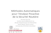 Méthodes Automatiques pour l'Analyse Proactive de la ...n.saunier.free.fr/saunier/stock/10-03-30-aqtr.pdfApprendre la distribution des trajectoires. •Apprendre la distribution des