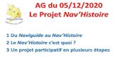 AG du 05/12/2020 Le Projet Nav’Histoire - Voile-Avironvoileaviron.org/wp/wp-content/uploads/2020/12/Nav...2020/12/05  · Du Naviguide au Nav’Histoire • Le Naviguide: la préparation