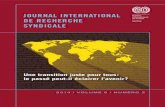  · 2018. 8. 29. · 187 Journal international de recherche sndicale 2014 ol. 6 N º 2 Sommaire Préface Editorial Les pêcheries péruviennes: une transition vers l’emploi et le