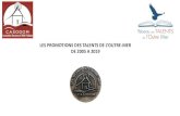 LES PROMOTIONS DES TALENTS DE L’OUTRE-MER DE 2005 A 2019casodom.fr/sites/default/files/document/LES PROMOTIONS... · 2020. 12. 4. · MIRVAL Anaïs NAVY Jérome NJOH-ELLONG Emy
