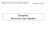 Chapitre Structure des lipides - Université de Sétif · 2020. 5. 5. · Les lipides représentent environ 20 % du poids du corps. Ils sont une réserve énergétique mobilisable
