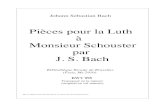 Pièces pour la Luth à Monsieur Schouster par J. S. Bach · 2012. 2. 14. · BWV 995 Johann Sebastian Bach Pièces pour la Luth à Monsieur Schouster par J. S. Bach Bibliothèque
