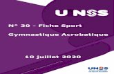 N° 30 - Fiche Sport Gymnastique Acrobatique - UNSS ......RÈGLEMENT Code UNSS 2020 - 2024 - Programme Excellence Pas de changement, code 2016 - 2020 reconduit pour un an TENUE DE