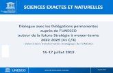 SCIENCES EXACTES ET NATURELLES - UNESCO · 2019. 7. 24. · femmes dans les sciences et les sports, le changement climatique, et l’éducation) et dans les questions interdisciplinaires