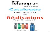 Catalogue - Teknograv · 2020. 5. 4. · 2 Catalogue Informez-vous sur les autres produits et services offerts chez Teknograv Carafon à eau de bureau 500 ml T-283 Pot à eau et verres