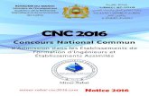 CNC 2016 · 2016. 7. 7. · Présidence du Concours National Commun 2016 Ecole Nationale Supérieure des Mines de Rabat Prof. DRISS OUAZAR Directeur Email : ouazar@enim.ac.ma Adresse