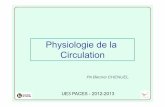 Physiologie de la Circulation - Freedjqmfrancois.free.fr/SEMESTRE2/UE3/Physiologie de la... · 2013. 12. 31. · plus la vitesse augmente, plus la viscosité diminue (comportement