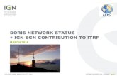 DORIS NETWORK STATUS + IGN-SGN CONTRIBUTION TO ... Note £  l¢â‚¬â„¢utilisateur Les trois champs du pied