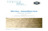 GREC brochure licence 2020-2021 · Le grec est actuellement la seule langue à s’écrire avec l’alphabet grec, qui est à l’origine des alphabets latin et cyrillique. L’orthographe