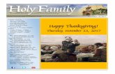 Happy Thanksgiving! · 2017. 11. 19. · Rafiq Alam Molla & Cynthia N. Tapia Christine and Tony Makhoul Mr. Ralph V. Shovlin and Shovlin Family Mr. George Brown City of Glendale and
