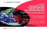 #AUIdA21 #IdASudEstAU Humanités numériques dans et sur les … · 2021. 4. 20. · Humanités numériques dans et sur les Amériques Doctoriales du pôle Sud-Est de l’Institut