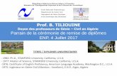 Prof. B. TILIOUINE...Prof. B. TILIOUINE Doyen des professeurs de Génie –Civil en Algérie.Parrain de la cérémonie de remise de diplômes ENP, 4 Juillet 2017 TITRES / DIPLOMES