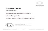 Notice d'instructionsfantalux.ch/wp-content/uploads/2020/07/Sammode-Sabatier...- EN 60079-0:2012 + A11:2013 (Matériel électrique pour atmosphères explosives – Règles générales),