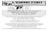Le Portail des Fédérations de la Libre Pensée - ESPRITESPRIT …federations.fnlp.fr/IMG/pdf/EspritFort-N84Supl.pdf · 2017. 6. 10. · Le 5 décembre 2015 Dispensé de tim rage