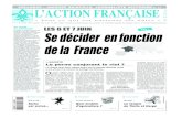 DU LUNDI LES 6 ET 7 JUIN Se décider en fonction de la France...de Tintin et Hergé PAGE 12 CULTURE 3 s N 2772 63e année Du 4 au 17 juin 2009 Paraît provisoirement les premier et