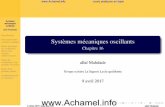 Systèmes mécaniques oscillants - Chapitre 16
