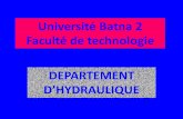 Université Batna 2 Faculté de technologie DEPARTEMENT