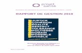 RAPPORT DE GESTION 2019 - Projet Santé