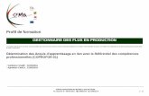 Profil de formation GESTIONNAIRE DES FLUX EN PRODUCTION